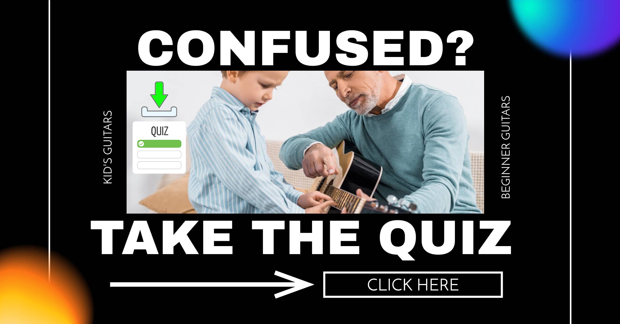 Adrian Curran guitars kid's starter guitar take the quiz